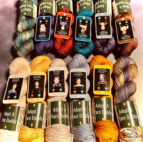 PRE-ORDER - Adopt A Yarn Daddy - All Skeins with Stickers