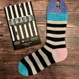 Beetlejuice inspired Sandworm Spiral Sock Set