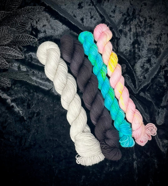 Beetlejuice inspired Sandworm Spiral Sock Set